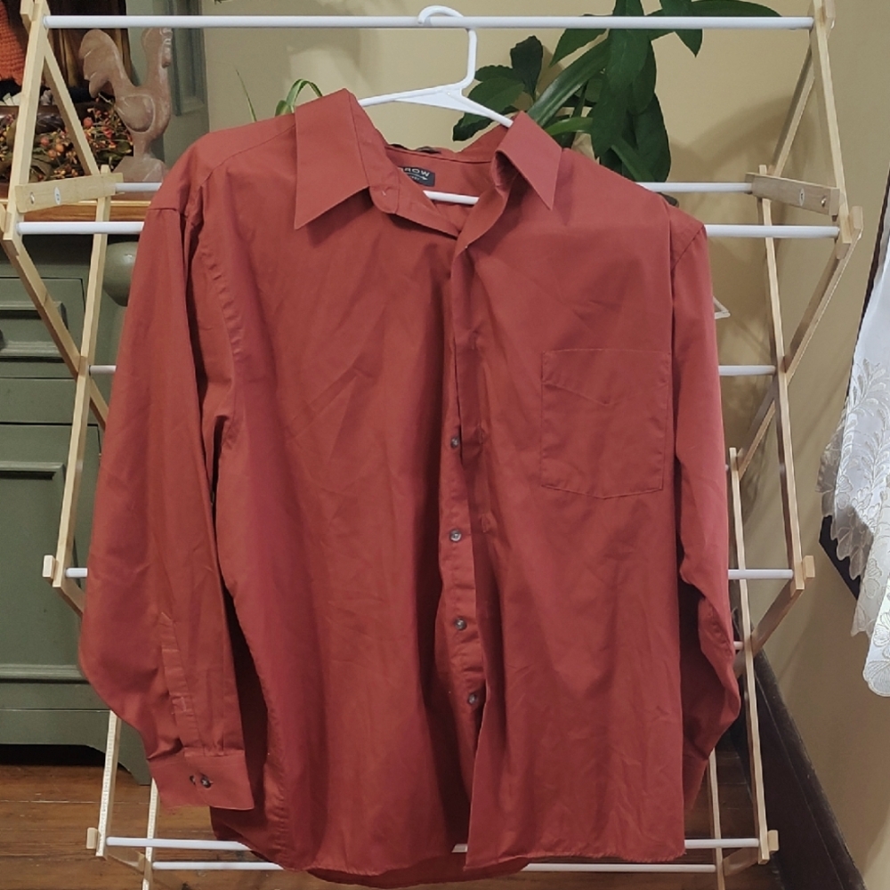 Arrow Orange Casual Button Down Shirt